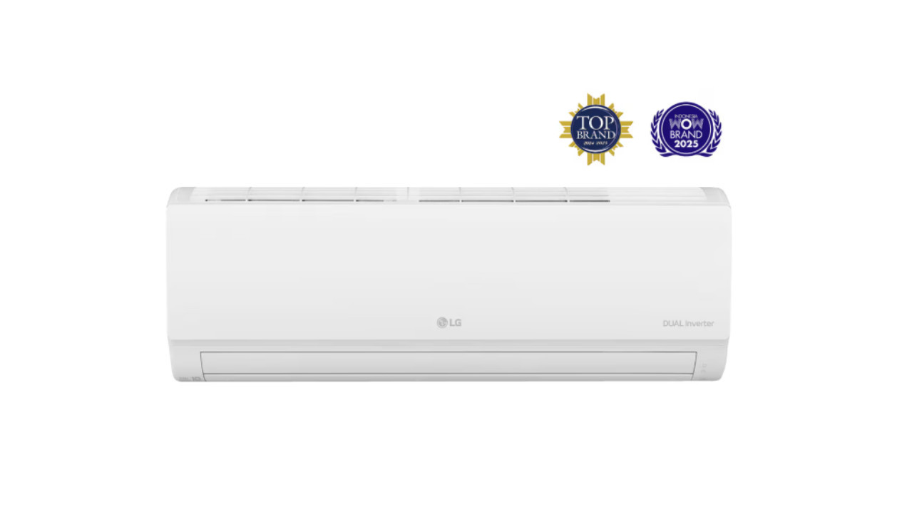 LG DualCool Inverter T05EV5, 1. Daikin Flash Inverter FTKQ15UVM4, 2. LG DualCool Inverter T05EV5, 3. Panasonic Si-Biru CS/CU-PU5XKJ, 4. Sharp J-Tech Inverter AH-X6ZY, 5. Samsung WindFree™ AR05AYHLAWKNSE, 6. Gree F5S Series, 7. Midea MSAF-05CRN1 (Inverter), 8. Aqua Japan AQA-KCRV5WGW, 9. Polytron Smart Neuva Pro PAC 05VZS, 10. Hisense Inverter AN05CDG