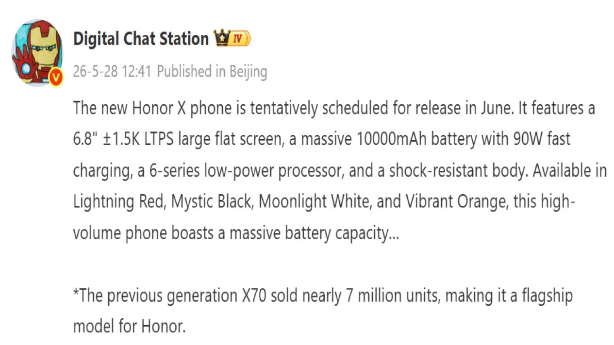 Honor X80 layar OLED 6,8 inci dengan refresh rate 120Hz (Photo: Honor), Desain dan Layar yang Memikat dari Honor X80, Honor X80 layar OLED 6,8 inci dengan refresh rate 120Hz (Photo: Honor), Daya Tahan Baterai dan Pengisian Cepat untuk Aktivitas Intensif, Performa Andal dengan Snapdragon 6 Gen 5, Warna dan Potensi Pasar di China