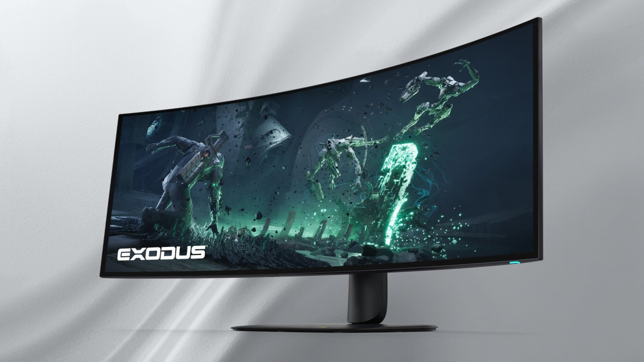 Curvature of Alienware AW3926QW 5K OLED monitor shown (Photo: Alienware), Curvature of Alienware AW3926QW 5K OLED monitor shown (Photo: Alienware), Lengkungan Layar yang Mengelilingi untuk Imersi Lebih Dalam, Teknologi RGB Stripe Tandem OLED untuk Kecerahan dan Kontras Maksimal, Teks Lebih Tajam dan Fitur Pendukung Produktivitas