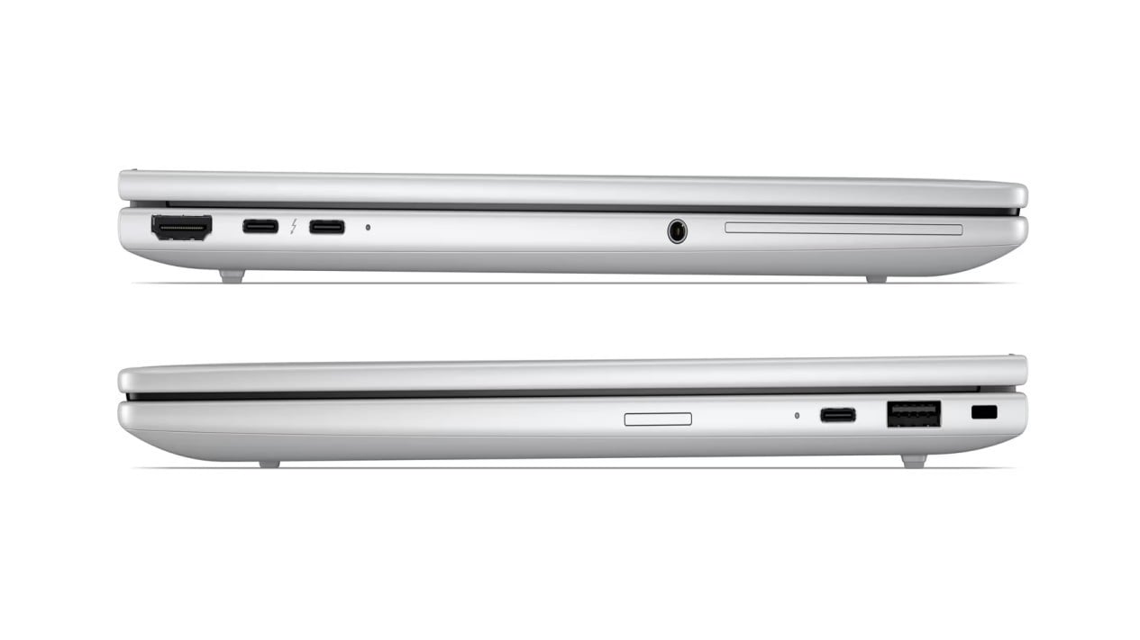 Tampilan laptop HP EliteBook 8 G2i 13 yang elegan dan ringkas (Photo: HP), Tampilan laptop HP EliteBook 8 G2i 13 yang elegan dan ringkas (Photo: HP), Performa Kencang dengan Arsitektur Intel Panther Lake, Detail layar dan bodi HP EliteBook 8 G2i 13 (Photo: HP), Layar Super Terang untuk Kenyamanan Bekerja di Mana Saja, Daya Tahan Baterai dan Pengisian Cepat 100 Watt, Ketersediaan dan Harga di Pasar Global