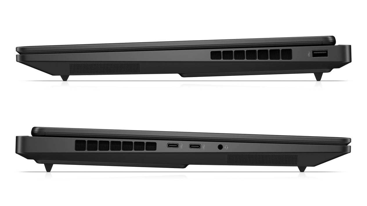 Detail bodi samping laptop HP Omen Max 16 yang menunjukkan sistem pendinginan dan port konektivitas, Strategi Harga HP yang Menarik Perhatian Konsumen, Performa Tinggi dengan Kartu Grafis Nvidia Seri 50, Opsi Layar OLED dan Varian Prosesor AMD, Potensi Rilis HP Omen Max 16 di Indonesia