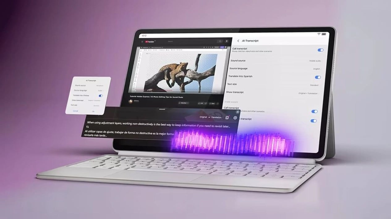Fitur live transcript Lenovo Yoga Tab untuk mencatat, Bodi Sangat Tipis dengan Teknologi Baterai Silicon Carbon, Layar Resolusi Tinggi yang Adaptif dan Ramah Mata, Performa Snapdragon 8 Gen 3 dalam Balutan Tipis, Ragam Fitur AI untuk Mempercepat Proses Kerja, AI Live Transcript, Pencatat Rapat Otomatis dan Andal, Smart Connect, Jembatan Nirkabel ke Laptop Lenovo, Baterai 8860 mAh Tahan Seharian Penuh, Paket Lengkap Stylus dan Keyboard dalam Kotak Penjualan, Harga dan Ketersediaan di Indonesia