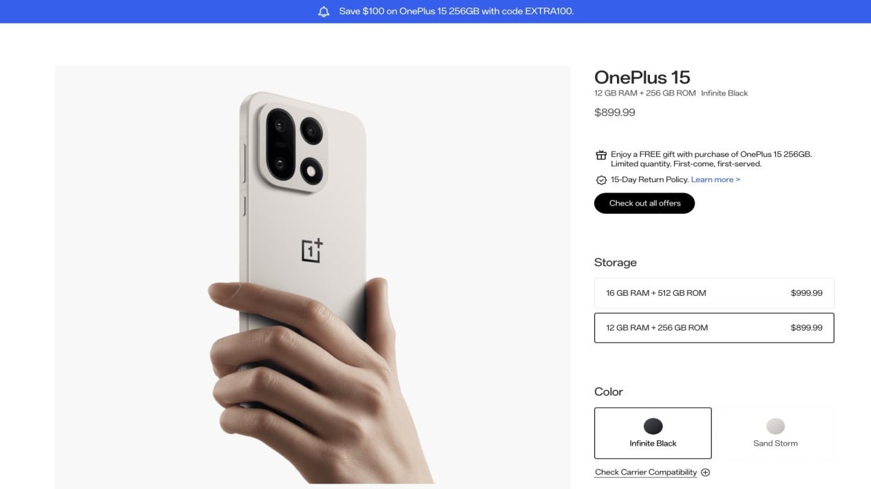 Tampilan promosi diskon OnePlus 15 dengan potongan harga dan bonus earbuds, Penawaran Menarik untuk Varian Menengah, Tampilan promosi diskon OnePlus 15 dengan potongan harga dan bonus earbuds, Dapur Pacu dan Baterai yang Tak Main-Main, Paket bundling OnePlus 15 dengan bonus gratis TWS Nord Buds 3 Pro, Tampilan Layar dan Kemampuan Kamera, Ketersediaan dan Potensi Pasar Indonesia