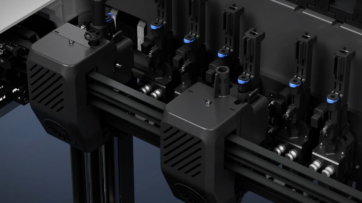 Salah satu kepala cetak Sovol M1D dapat ditukar dengan cepat dalam 5 detik., Sistem Dua Nozzle Aktif untuk Produktivitas Lipat Ganda, Kepala Cetak Modular yang Bisa Ditukar Cepat, Pemantauan Pintar dan Ruang Kreasi Luas, Harga dan Skema Crowdfunding Sovol M1D, Potensi Ketersediaan di Indonesia