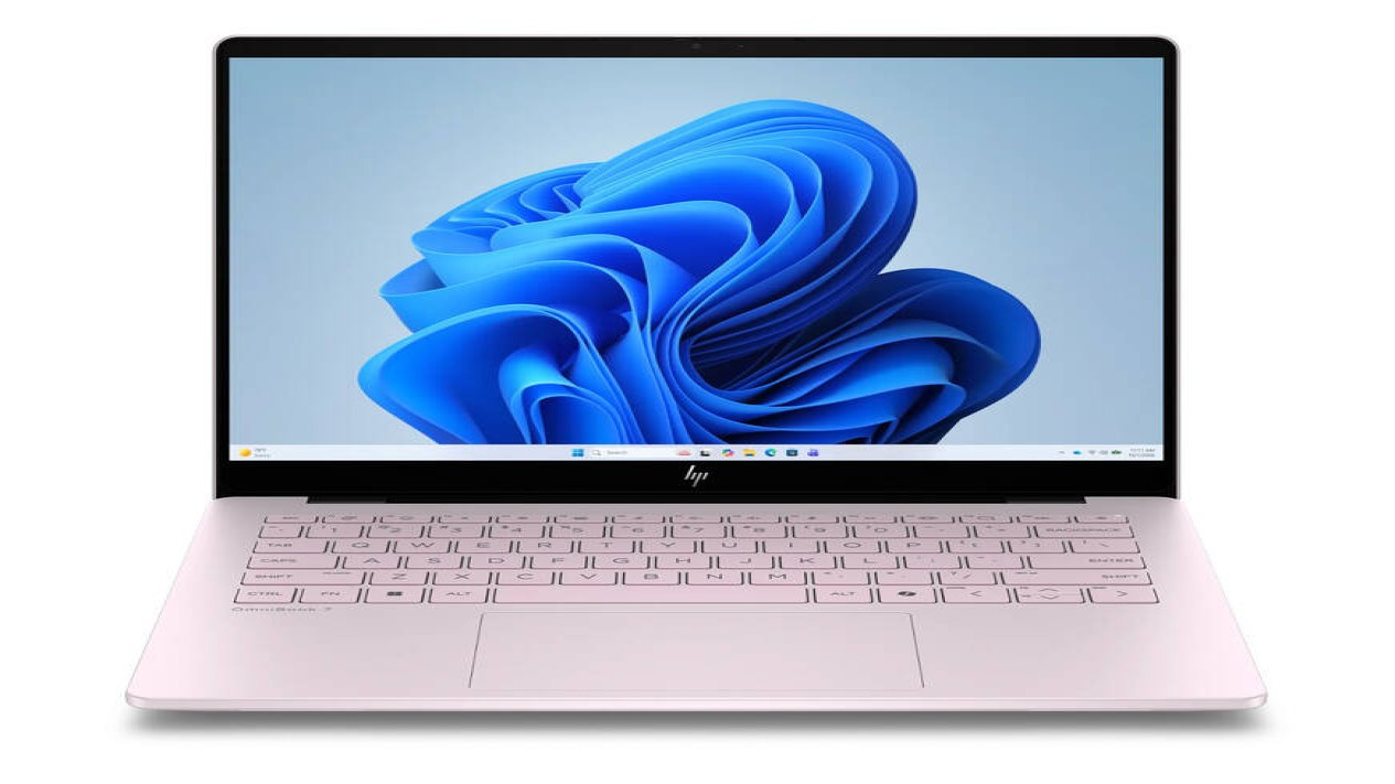Pandangan depan laptop H‌P OmniBook 7 14 yang menampilkan layar dan engsel, Kombinasi Prosesor Kencang dan Grafis Mumpuni, Tampak samping laptop H‌P OmniBook 7 14 inci berwarna silver, Tampilan Visual Memukau dengan Layar OLED 120Hz, Laptop H‌P OmniBook 7 14 inci tertutup menampilkan warna Powder Pink yang lembut, Konfigurasi Lengkap dan Pilihan Warna Elegan, Keyboard dan touchpad laptop H‌P OmniBook 7 14 dalam kondisi terbuka, Harga dan Potensi Rilis di Indonesia, Pandangan depan laptop H‌P OmniBook 7 14 yang menampilkan layar dan engsel