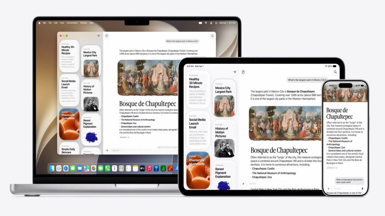 Aplikasi Siri yang tersedia di seluruh platform Apple terbaru, Kejutan Manis untuk iPhone Lawas, Tampilan daftar perangkat yang didukung iOS 27 menjangkau hingga model iPhone lawas, Pemangkasan Dimulai di Lini iPad, Gambar suasana WWDC dengan fokus pada pembaruan sistem operasi iPadOS 27, Era Intel Resmi Berakhir di Mac, Pukulan Telak untuk Pengguna Apple Watch, Tampilan Apple Watch Series 10 dan model pendukung watchOS 27, Potensi Rilis dan Ketersediaan di Indonesia, Aplikasi Siri yang tersedia di seluruh platform Apple terbaru