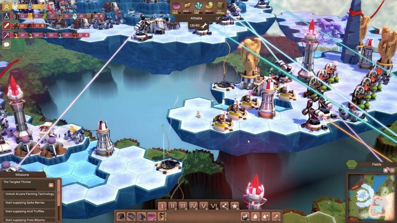 Tangkapan layar gameplay Scorchlands yang menunjukkan koloni dan rantai produksi., Pengalaman Membangun Kota Tanpa Tekanan Waktu, Tangkapan layar gameplay Scorchlands yang menunjukkan koloni dan rantai produksi., Diskon Menarik dan Ulasan Positif, Tangkapan layar gameplay Scorchlands dengan fokus pada tata letak produksi dan pemukiman., Potensi Main di Steam Deck dan Kesempatan Terbatas