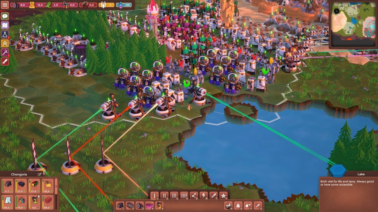 Tangkapan layar gameplay Scorchlands dengan fokus pada tata letak produksi dan pemukiman., Pengalaman Membangun Kota Tanpa Tekanan Waktu, Tangkapan layar gameplay Scorchlands yang menunjukkan koloni dan rantai produksi., Diskon Menarik dan Ulasan Positif, Tangkapan layar gameplay Scorchlands dengan fokus pada tata letak produksi dan pemukiman., Potensi Main di Steam Deck dan Kesempatan Terbatas