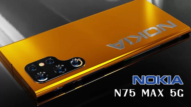 Ilustrasi Nokia N75 Max 5G, Desain Elegan dan Layar Super AMOLED, Kamera Utama 200MP untuk Fotografi Profesional, Performa Tinggi dengan Snapdragon 8 Gen 3, Baterai 7100mAh dan Pengisian Cepat 65W, Sistem Operasi Android 14 dan Konektivitas 5G, Sensor Canggih untuk Pengalaman Lebih Baik, Harga Nokia N75 Max 5G