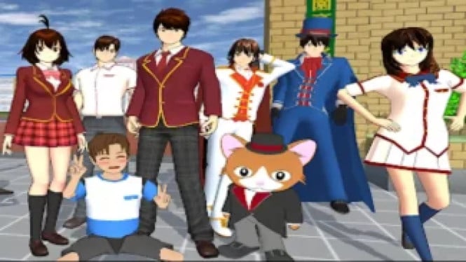 Layar Tancap di Sakura School Simulator