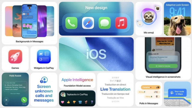 iOS 26 Hadir dengan Desain Liquid Glass dan Fitur Lebih Canggih