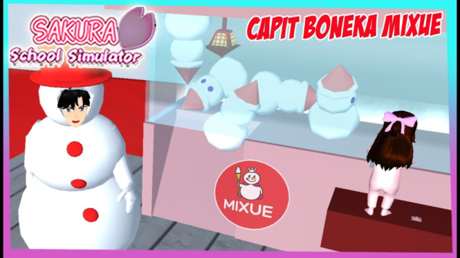 Mesin Capit Mixue di Sakura School Simulator