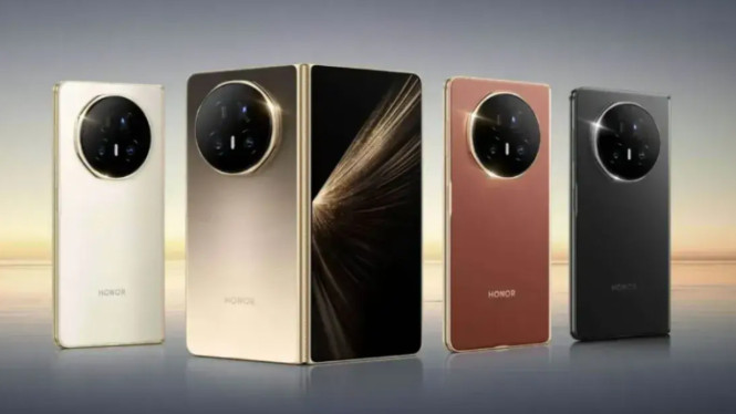 Honor Magic V5, Desain Ultra-Tipis yang Memukau, Layar Ganda dengan Performa Maksimal, Inovasi Baterai Silikon-Karbon Pertama di Dunia, Sistem Pengisian Daya Super Cepat, Kamera AI Falcon untuk Fotografi Profesional, Performa Flagship dengan Snapdragon 8 Elite, MagicOS 9.0.1 dengan AI Agent Yoyo