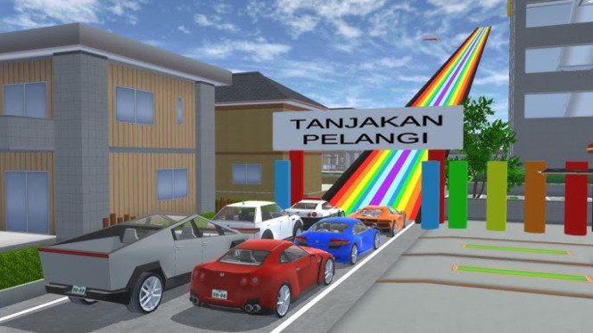 Tanjakan Pelangi dengan Mudah di Sakura School Simulator, 1. Pilih Kendaraan yang Cocok: Jangan Asal!, 2. Aktifkan Jetpack Jika Kendaraan Gagal, 3. Gunakan Mode “Fly” dari Setting, 4. Mengemudi dengan Teknik Stabil, 5. Pastikan Cuaca dan Waktu Mendukung