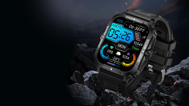 Colmi V76: Smartwatch Tangguh dengan Fitur Outdoor Canggih di Harga Terjangkau, Desain Tangguh Bernuansa Militer, Layar AMOLED Jernih untuk Penggunaan di Lapangan, Baterai 500mAh yang Tahan Lama, Kumpulan Fitur Outdoor Lengkap, Responsif dan Dilengkapi Sensor Kesehatan, Aplikasi dan Konektivitas Lengkap, Value Tinggi dengan Harga Terjangkau