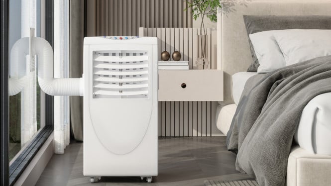 7 Rekomendasi AC Portable Low Watt Terbaik 2025, 1. United Star AC Portable – Harga Rp2.799.000, 2. Middha AC Portable – Harga Rp2.999.000, 3. CozyGo Portable AC – Harga Rp3.270.000, 4. Sansui Japan AC Portable – Harga Rp3.745.000, 5. AUX Portable AC – Harga Rp3.869.000, 6. Middha 1 PK Portable AC – Harga Rp3.949.000, 7. Gree Portable AC – Harga Rp4.459.000