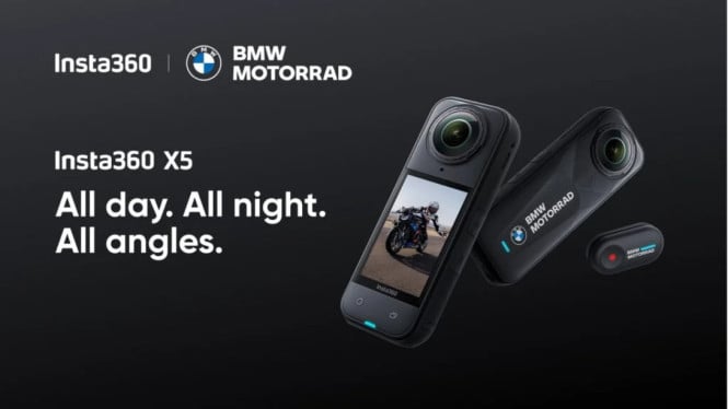 Insta360 X5 BMW Motorrad Edition, Desain Eksklusif Bergaya BMW, Rekam Video 360° 8K dengan Stabilisasi Canggih, Remote Mini Khas BMW: Praktis dan Aman, Baterai Lebih Tahan Lama, Cocok untuk Segala Cuaca, Ketersediaan dan Harga