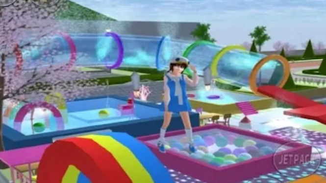 Kolam Renang di Sakura School Simulator
