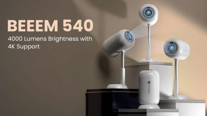 Portronics Beem 540: Proyektor Android 13, Desain Ringkas, Fitur Lengkap, Kualitas Gambar yang Jelas dan Tajam, Dudukan Teleskopik yang Praktis, Tahan Lama dan Aman Digunakan, Konektivitas Lengkap, Suara Menggelegar, Fleksibel dan Mudah Dibawa, Persaingan Proyektor Pintar Makin Ketat