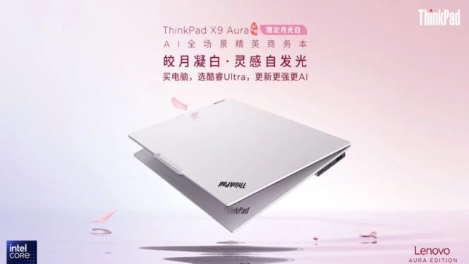 Lenovo ThinkPad X9 Aura Moonlight White, Performa Mumpuni dan Desain Tipis, Keyboard Nyaman, Kamera Canggih, Fitur AI dan Dukungan Teknologi Masa Depan, Tahan Banting dan Kaya Port, Harga dan Ketersediaan