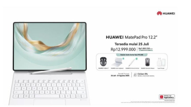 Review Huawei MatePad Pro 12.2 Hadir di Indonesia, Lebih dari Laptop Biasa!, Desain Ringkas dan Keyboard Inovatif, Layar Tandem OLED PaperMatte Premium, Aplikasi Produktivitas Setara PC, Performa dan Konektivitas Canggih, Harga dan Paket Promo Eksklusif, Kesimpulan: