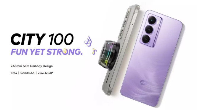 Itel City 100: HP Sejutaan Rasa Flagship! Desain Tipis, RAM 16GB, Tahan Air, dan Layar 90Hz, Desain Tipis dan Elegan, Terinspirasi Brand Premium, Performa Tak Main-Main: RAM 16GB dan Storage UFS, Tahan Air dan Fitur Tambahan yang Tak Terduga, Layar Besar 90Hz dan Fitur Modern, Baterai Gede dan Performa Gaming Lumayan, Fitur AI dan Kamera Seadanya