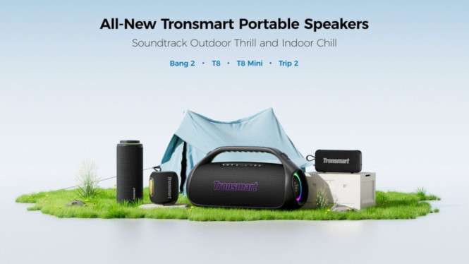 Tronsmart Rilis 4 Speaker Tangguh, Bang 2: Andalan untuk Pesta Luar Ruangan, T8: Ringkas, Kuat, dan Praktis, T8 Mini: Kecil-kecil Suara Bertenaga, Trip 2: Teman Ideal Saat Bepergian, Fitur Tambahan yang Serbaguna, Harga dan Ketersediaan