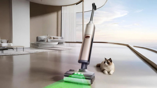Haier RHXG-H1, Mesin Penggosok Lantai Canggih 20.000Pa, Cerdas Mengidentifikasi Debu Tersembunyi, Inovasi Sisir Emas Anti Rambut Kusut, Kontrol Air Presisi &amp; Anti Gores, Lengkap dengan Mode Pembersihan Variatif, Pembersihan Higienis: Air Panas &amp; Sterilisasi, Hemat Energi &amp; Tahan Lama, Peluncuran Produk Lain: Robot Vacuum &amp; TV Canggih