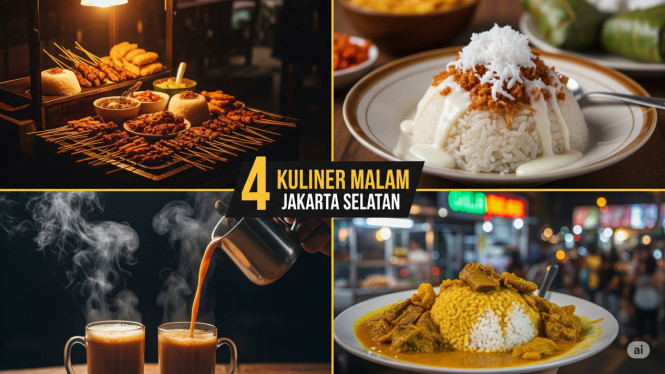 Kuliner Malam Jakarta Selatan yang Lagi Hits, 1. Angkringan Fatmawati: Lesehan Malam Penuh Kenangan, 2. Ketan Susu Barito: Manis Gurih dalam Satu Gigitan, 3. Teh Tarik Aceh Cipete: Cita Rasa Nusantara di Tengah Kota, 4. Gulai Tikungan (Gultik) Blok M: Murah, Meriah, Legendaris