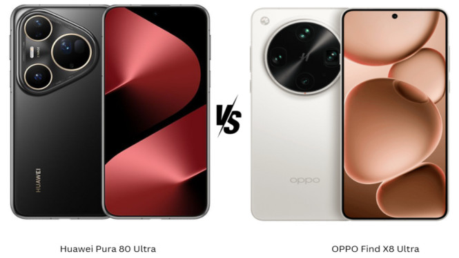 Huawei Pura 80 Ultra vs Oppo Find X8 Ultra, Desain dan Tampilan, Performa dan Baterai, Kamera: Zoom Ekstrem vs Warna Natural, Harga: Premium vs Value, Fitur Tambahan
