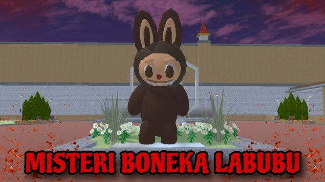 Labubu Lucu di Sakura School Simulator