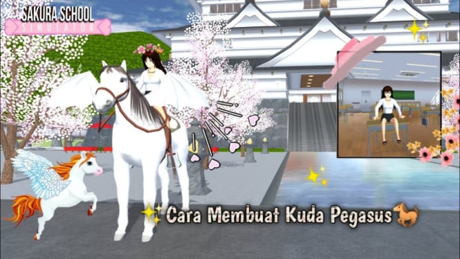 Kuda Pegasus di Sakura School Simulator, Menggunakan MOD Sakura School Simulator, Mengandalkan Update Terbaru dari Gim, Cara Menunggangi dan Menggunakan Pegasus, Tips Tambahan untuk Pemain
