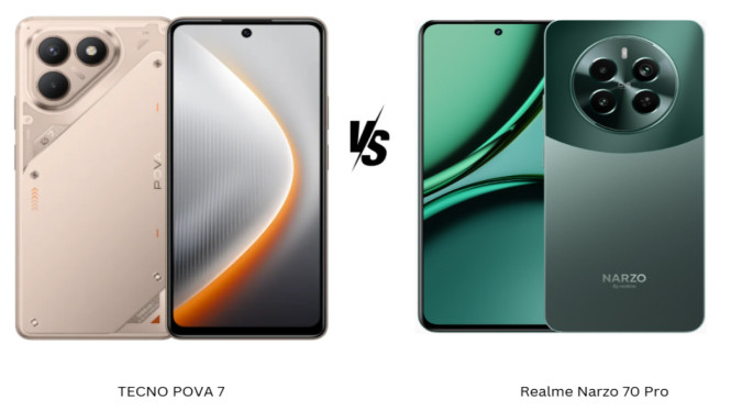 TECNO POVA 7 vs Realme Narzo 70 Pro, Desain dan Tampilan, Performa dan Spesifikasi, Harga dan Nilai, Rangkuman Perbandingan