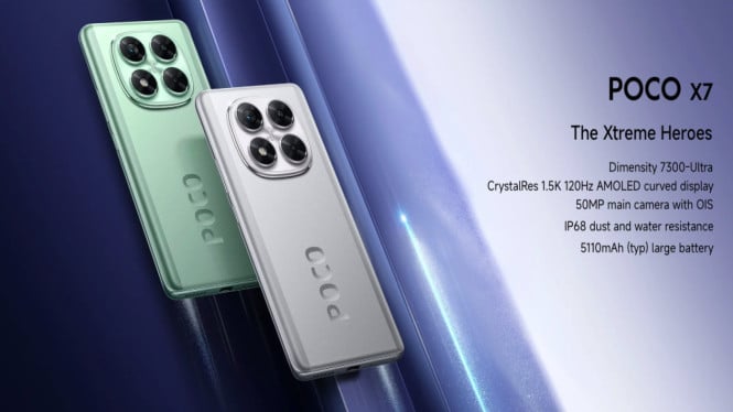 POCO X7 5G: Layar Super Terang, Kamera OIS, Desain Modern dan Dimensi Ergonomis, Layar CrystalRes AMOLED yang Memukau, Performa Tangguh Dimensity 7300-Ultra, Kamera Lengkap untuk Segala Momen, Baterai Besar dengan Pengisian Cepat, Keamanan dan Konektivitas Lengkap, Tahan Air dan Debu dengan Sertifikasi IP68, Audio dan Sensor, Sistem Operasi HyperOS