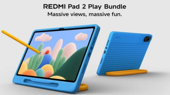 Redmi Pad 2 Play Bundle, Layar 2.5K yang Jernih dan Nyaman, Performa Kencang dengan MediaTek Helio, Baterai Tahan Lama untuk Penggunaan Nonstop, Kamera dan Audio yang Mendukung Hiburan, Konektivitas dan Sensor, Harga dan Ketersediaan