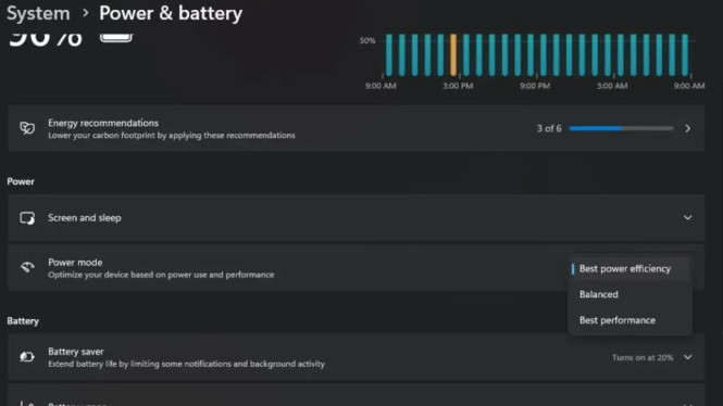 Ingin Hemat Baterai? Coba 7 Cara Ini di Windows 11 Bikin Baterai Laptop Lebih Awet dan Tahan Lama!, 1. Atur Power Mode ke Best Power Efficiency, 2. Aktifkan Battery Saver, 3. Turunkan Refresh Rate Layar, 4. Ubah Pengaturan Layar dan Sleep, 5. Matikan Aplikasi Startup dan Background, 6. Konfigurasikan Pengaturan GPU untuk Aplikasi, 7. Gunakan Mode Hemat Daya di Browser