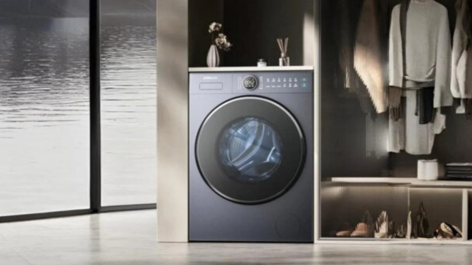 Mesin Cuci-pengering Dreame P5, Desain Ramping dengan Sentuhan Modern, Teknologi Pengeringan Cepat Cloud Disc, Simulasi Cuci Tangan 4D, Perlindungan Kain dan Motor AI Presisi, Kapasitas Besar dan Fitur Higienis, Kontrol Pintar dan Keamanan