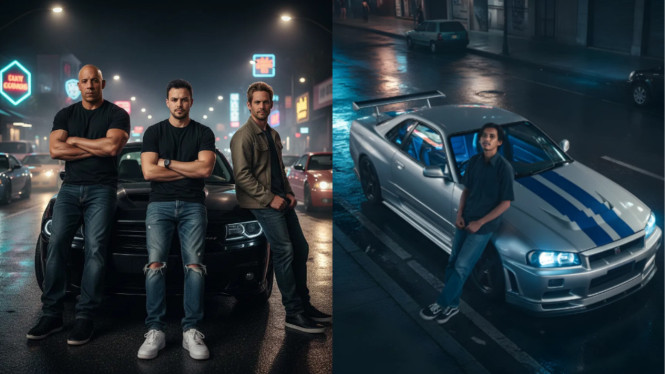 Prompt Foto Fast & Furious