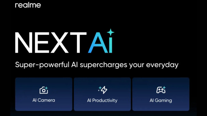 Realme Next AI, AI Camera: Fotografi Lebih Kreatif dan Praktis, AI Productivity: Smartphone Jadi Asisten Pintar, AI Gaming: Bermain Jadi Lebih Seru, Komitmen Realme ke Depan
