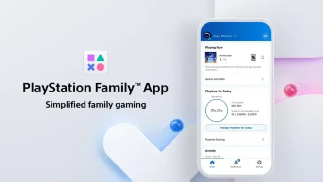 PlayStation Family App, Guided Onboarding, Real-Time Notifications, Activity Reports, Manage Playtime, Manage Spending, Content Filters, Social Interactions