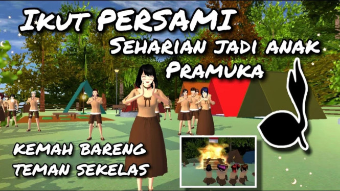 Pramuka di Sakura School Simulator