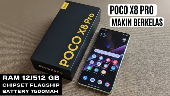 POCO X8 Pro, Layar 1.5K Super Cerah dan Refresh Rate 144Hz, Baterai Jumbo 7.500 mAh dan Fast Charging 100W, Kamera 50 MP dengan OIS dan Fitur Premium, Desain Premium dan Fitur Modern