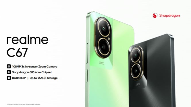 Realme C67 5G, Performa Cepat dan Efisien dari Dimensity 6100+, Layar Luas 120Hz: Visual Lebih Halus dan Responsif, Kamera 50MP AI: Hasil Jernih dan Tajam di Segala Kondisi, Baterai 5000mAh dan Pengisian Cepat 33W SuperVOOC, Fitur Lengkap untuk Kebutuhan Modern