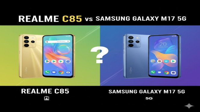 Realme C85 vs Samsung Galaxy M17 5G, Desain dan Ketahanan: Realme C85 Lebih Tangguh, Layar: AMOLED Ungguli IPS, Tapi Refresh Rate Realme Lebih Kencang, Performa dan Kinerja: Sama Kencang, Beda Rasa, Kamera: Samsung Unggul di Jumlah Lensa dan Detail, Sistem Operasi dan Privasi: Sama-Sama Android 15, Baterai dan Pengisian Daya: Realme Jelas Lebih Tahan Lama, Audio dan Konektivitas: Serupa Tapi Tak Sama, Pilih Ketahanan atau Kenyamanan Visual?