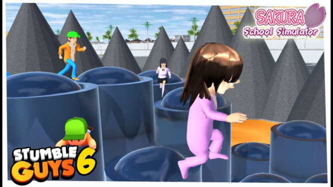 Stamble Guys di Sakura School Simulator