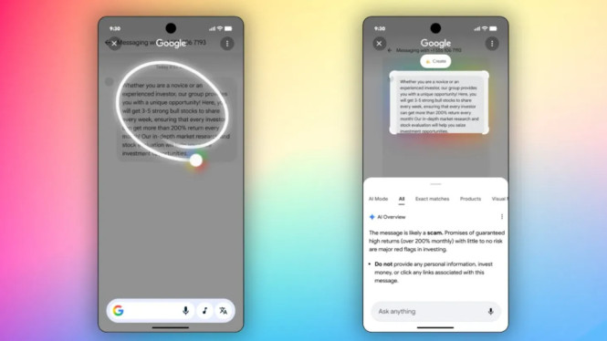 Circle to Search, Fitur Baru Google Ini Bisa Bedakan Scam dalam Sekejap!, Apa Itu Circle to Search? Dan Kini Bisa Apa Saja?, Cara Kerja Deteksi Scam: AI yang Menganalisis Konteks Pesan, Cara Menggunakan Fitur Deteksi Scam via Circle to Search, Alternatif: Deteksi Scam via Google Lens (Untuk Perangkat Non-Dukungan), Mengapa Fitur Ini Penting? Angka Penipuan Digital Terus Melonjak, Keterbatasan dan Catatan Penting, Kesimpulan: Teknologi untuk Melindungi, Bukan Hanya Menghibur
