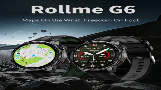 Rollme G6 Resmi Meluncur, Layar AMOLED Tajam dan Rangka Kokoh Standar Militer, Baterai Tahan Lama dan Kapasitas Penyimpanan Besar, Pemantauan Kesehatan Lebih Akurat, Navigasi Lengkap dengan Enam Sistem Satelit dan Peta Offline, Harga dan Ketersediaan di Pasar Global