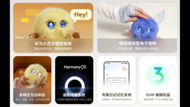 Bukan Boneka Biasa! Huawei Rilis Hewan Peliharaan AI yang Bisa Bahagia &amp; Sedih, Desain Menggemaskan, Tapi Penuh Teknologi Canggih, AI Xiaoyi: Otak Emosional di Balik Smart Hanhan, Tiga Cara Berinteraksi: Suara, Sentuhan, dan Gerakan, "Buku Harian Emosi": Rekam Jejak Hubungan Anda dengannya, Daya Tahan &amp; Konektivitas: Teman yang Tak Cepat "Lelah", Akses SVIP &amp; "Energy Points": Model Monetisasi Masa Depan, Implikasi Sosial: Apakah Kita Butuh Teman AI?, Harga &amp; Ketersediaan, Kesimpulan: Langkah Berani Huawei Menuju Masa Depan Emosional AI