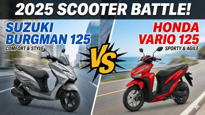 Suzuki Burgman 125 vs Honda Vario 125 2025, Spesifikasi Mesin dan Performa, Fitur dan Kelengkapan, Dimensi dan Kenyamanan Berkendara, Harga dan Varian, Kelebihan dan Kekurangan, Pilih Mana?