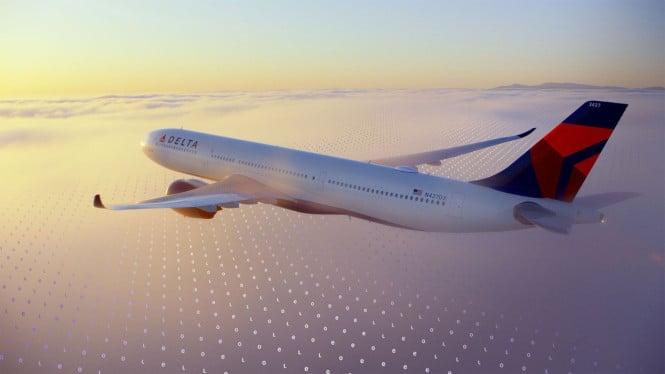 Delta Gandeng Amazon Hadirkan Wi-Fi Pesawat Super Cepat
